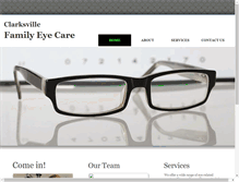 Tablet Screenshot of clarksvillefamilyeyecare.com